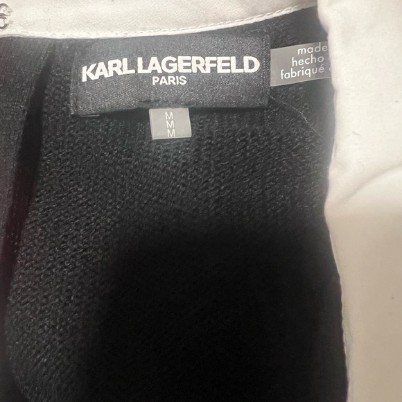 Karl Lagerfeld Black Sweater with White Bow Detail - Picture 4 of 7